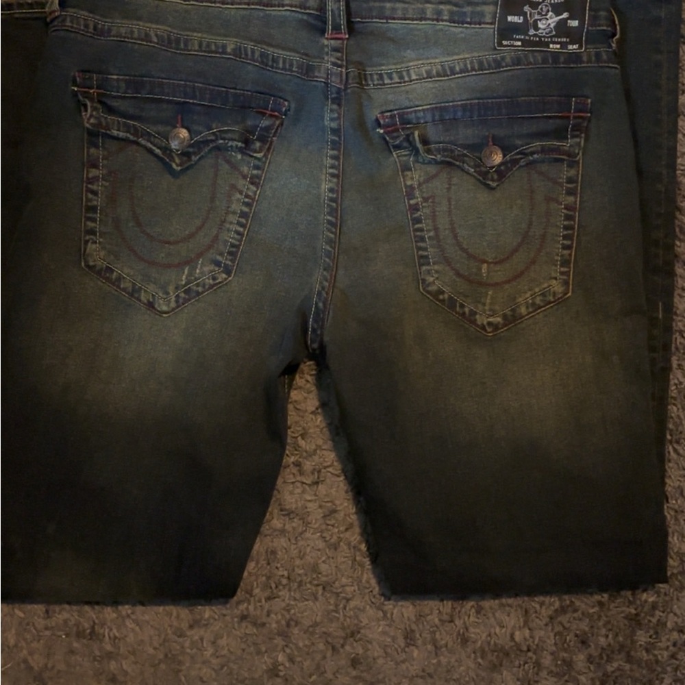 True Religion Men's Dark Green Jeans